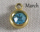 50% OFF!! Birthstone Charms 18k Gold Plated Stainless Steel 4pcs