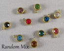 50% OFF!! Birthstone Charms 18k Gold Plated Stainless Steel 4pcs