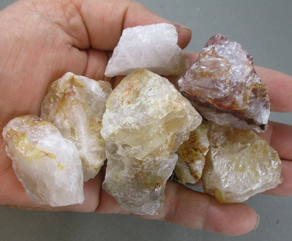 strawberry quartz crystals raw
