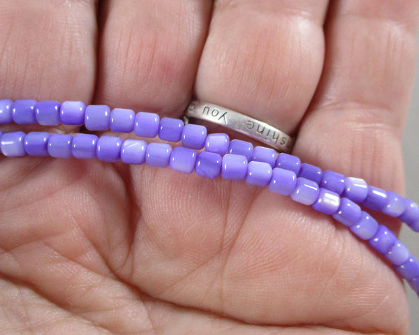 50% OFF!! Purple Freshwater Shell Barrel Beads 3.5mm (0998)