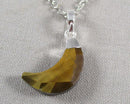 50% OFF!  Gold Tiger Eye Moon Pendant Necklace 1pc