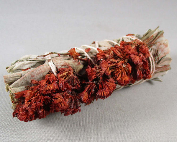 25% OFF!  Red Sinuata Flower & California Sage Stick 1pc A414