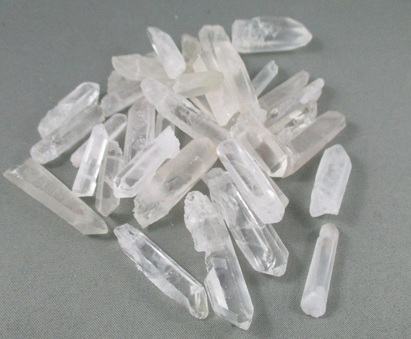 Clear Quartz Crystal Points (Drilled) 4pcs (C110)