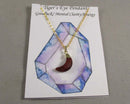 50% OFF!  Red Tiger Eye Stone Moon Pendant Necklace 1pc