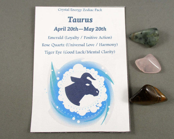 Taurus Zodiac Crystal Energy Pack (Apr20-May20) H118