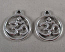 45% OFF!! Om Symbol Charms Silver Tone 21x18mm 15pcs (C146)