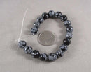 Snowflake Obsidian Bead Strand Round Various Sizes