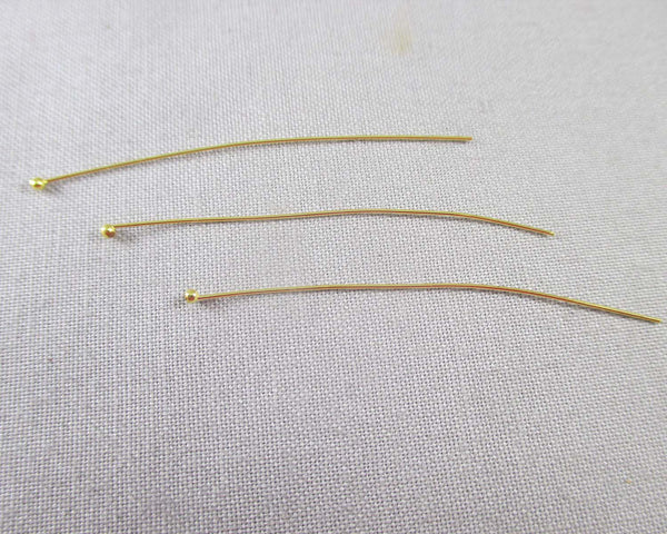 Gold Tone Head Pins 0.5x50mm 9grams (~90pcs) (2391)