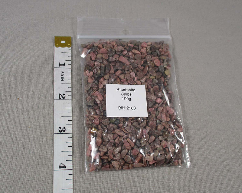 Rhodonite Stone Chips (Undrilled) 100 Gram (2183)