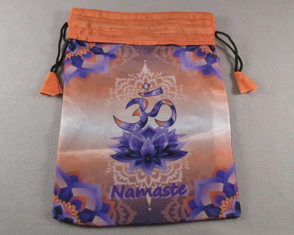 60% OFF!  Silk Bag for Tarot Deck or Gemstones (Namaste) 1pc A484