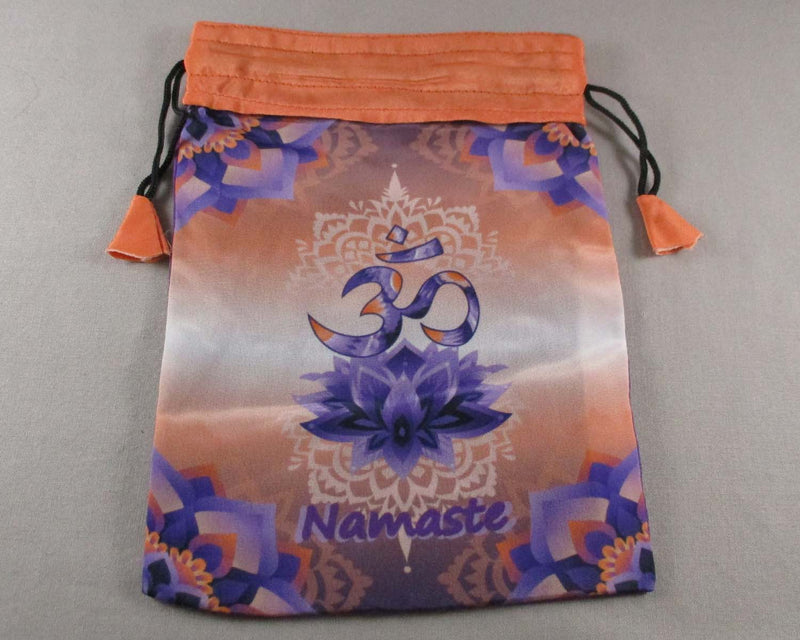 60% OFF!  Silk Bag for Tarot Deck or Gemstones (Namaste) 1pc A484
