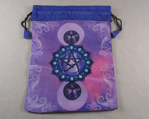 60% OFF!  Silk Bag for Tarot Deck or Gemstones (Pentagram) 1pc A485