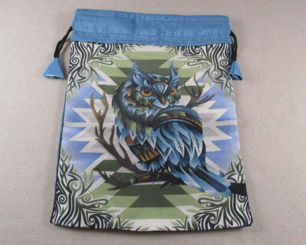 60% OFF!  Silk Bag for Tarot Deck or Gemstones (Owl) 1pc A486