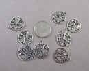 60% OFF!! Rabbit in a Clock Charms Silver Tone 12pcs (0159)