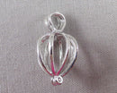 50% OFF! Drop Cage Pendant Silver Tone 1pc (1966)