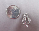 50% OFF! Drop Cage Pendant Silver Tone 1pc (1966)