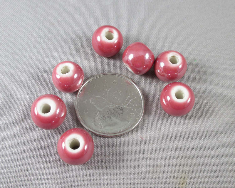 60% OFF!! Pale Violet Pearlized Porcelain Beads 10mm Round 20pcs (0777)