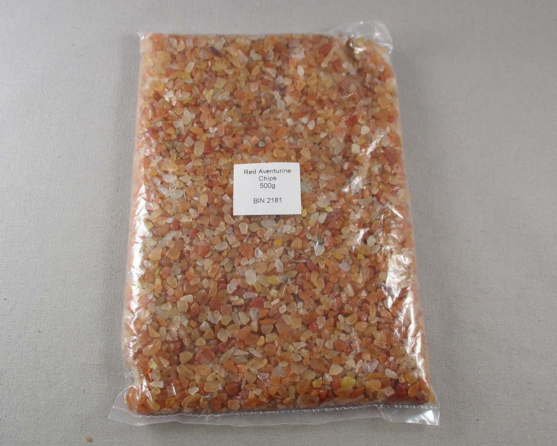 Orange Aventurine Stone Chips 100g - Undrilled (G033-2)