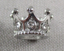 Silver Tone Crown Spacer Beads 5pcs (C522)