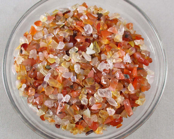 Carnelian Stone Chips (Undrilled) - 100g