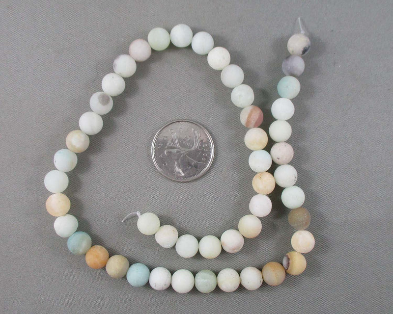 Amazonite Bead Strand Frosted Round Various Sizes