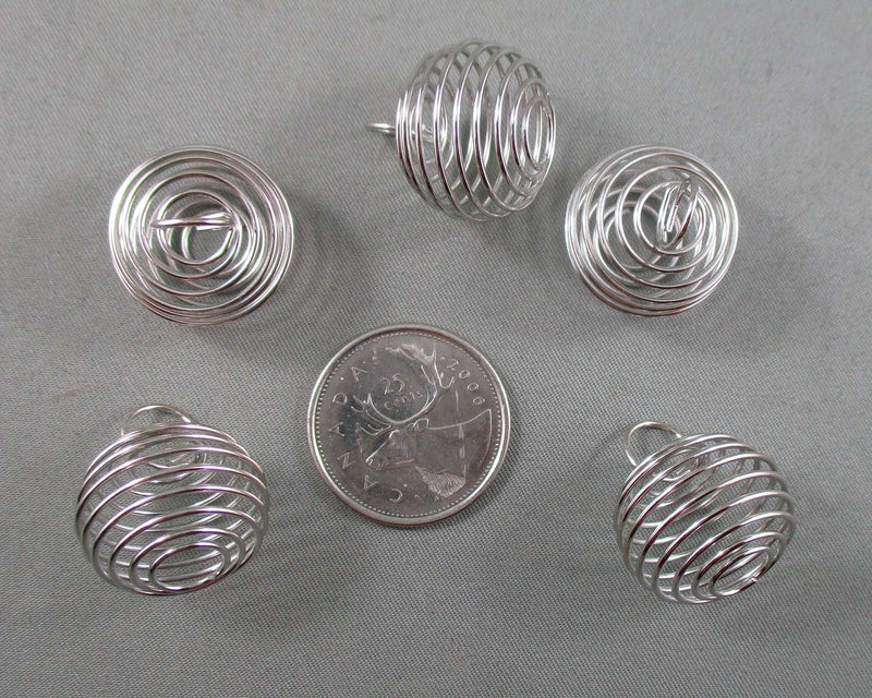 Silver Tone Cages for Stones 21x19mm 10pcs