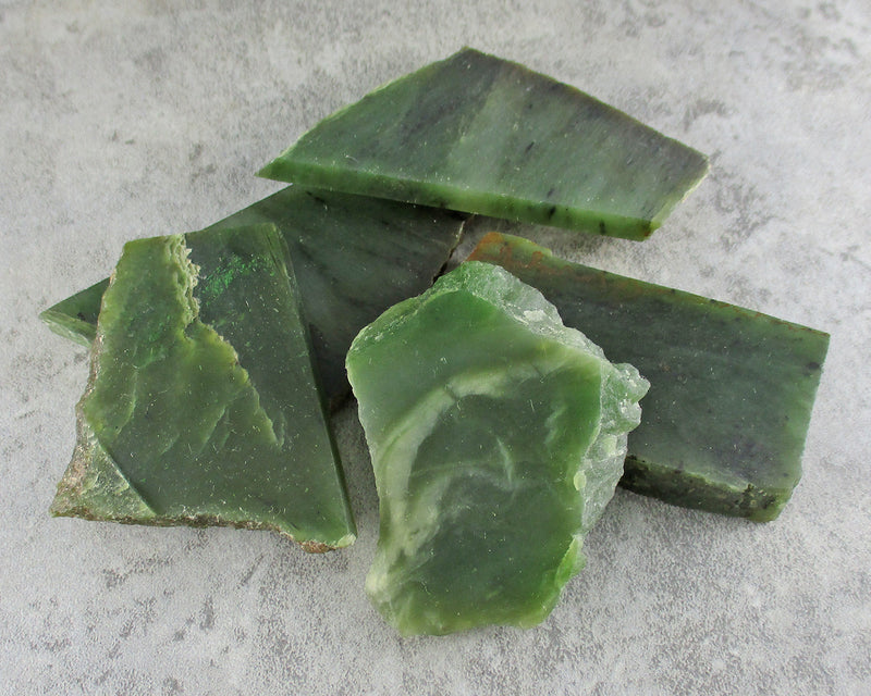 Nephrite Jade Stone Slice 1pc J032