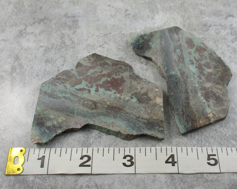 Chrysocolla With Pyrite Stone Slice 1pc J035