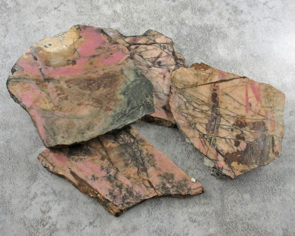 Pink Rhodonite Stone Slice 1pc J036