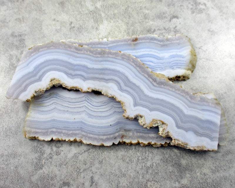 Blue Lace Agate Stone Slice 1pc J037