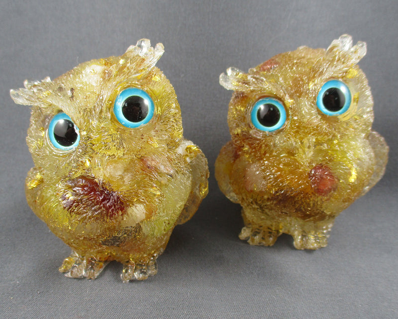 Agate In Resin Owl 2.5" 1pc J096