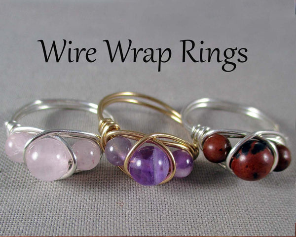 35% OFF!  ON SALE!  Tegan's Hand Crafted Wire Wrap Rings!