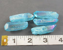 Blue Aqua Aura Quartz Point 1pc J002