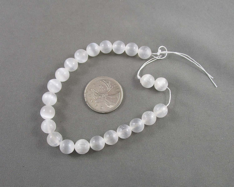 Selenite Beads Round (Various Sizes)