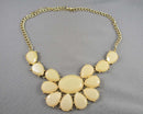 Gold Tone Statement Necklace Vintage H125-13