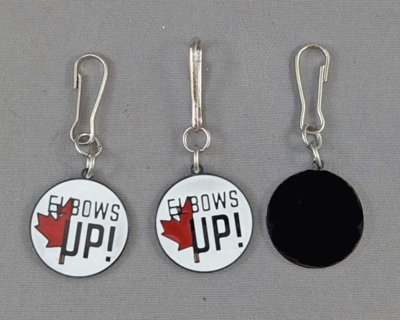 Elbows Up Canada Key Chain / Zipper Pull 1pc J027