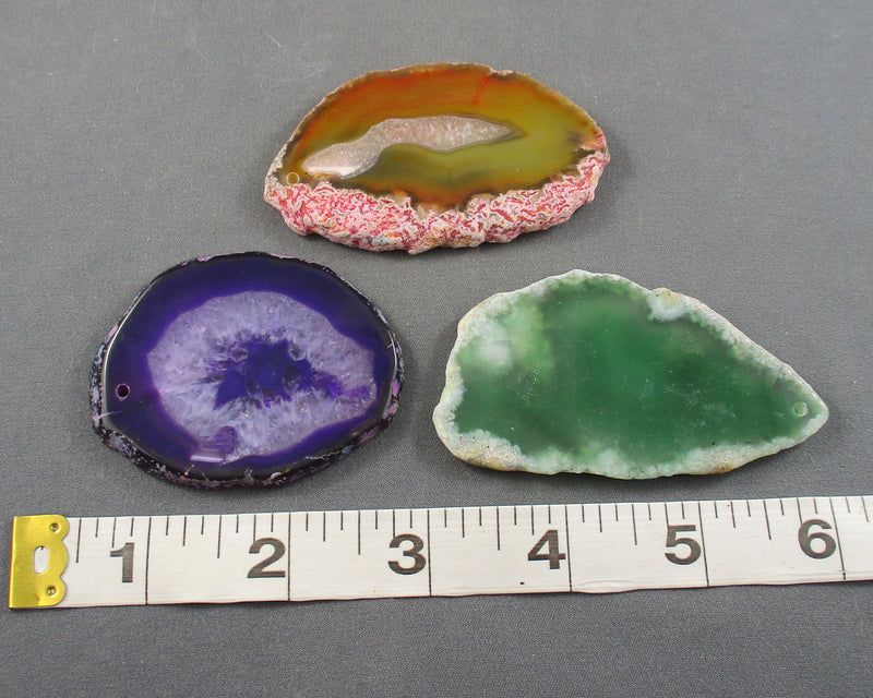 Mixed Color Agate Stone Slice 1pc J004