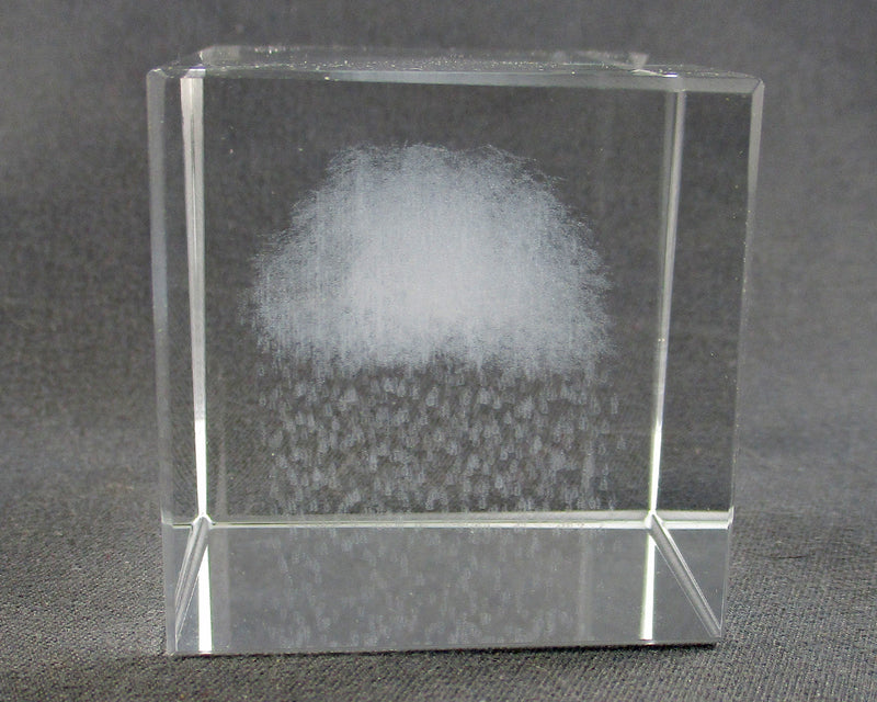 Raincloud Crystal 1.5" Cube 1pc H001-1