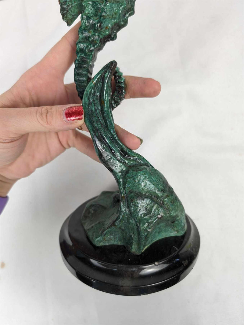 Authentic Bronze Sea Horse Statue - Artist Signed and Numbered