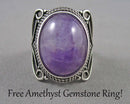 Free Amethyst Gemstone Ring with $60 Purchase!