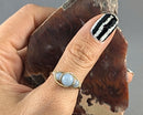 Angelite Wire Wrapped Ring 1pc (Custom Sizes)