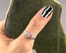 Faceted Pink Tourmaline Wire Wrapped Ring 1pc (Custom Sizes)