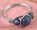 Faceted Sapphire Wire Wrapped Ring 1pc (Custom Sizes)