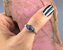 Faceted Sapphire Wire Wrapped Ring 1pc (Custom Sizes)