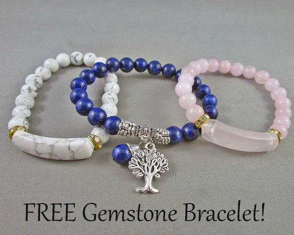 FREE Gemstone Bracelet with $50 Purchase! (Your Choice)