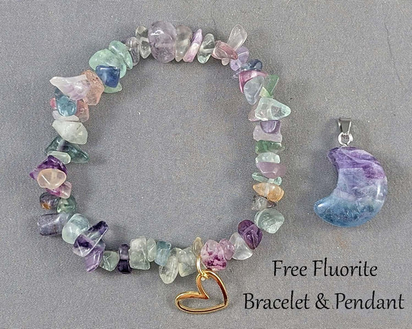 FREE Rainbow Fluorite Bracelet & Pendant Set with Purchase!