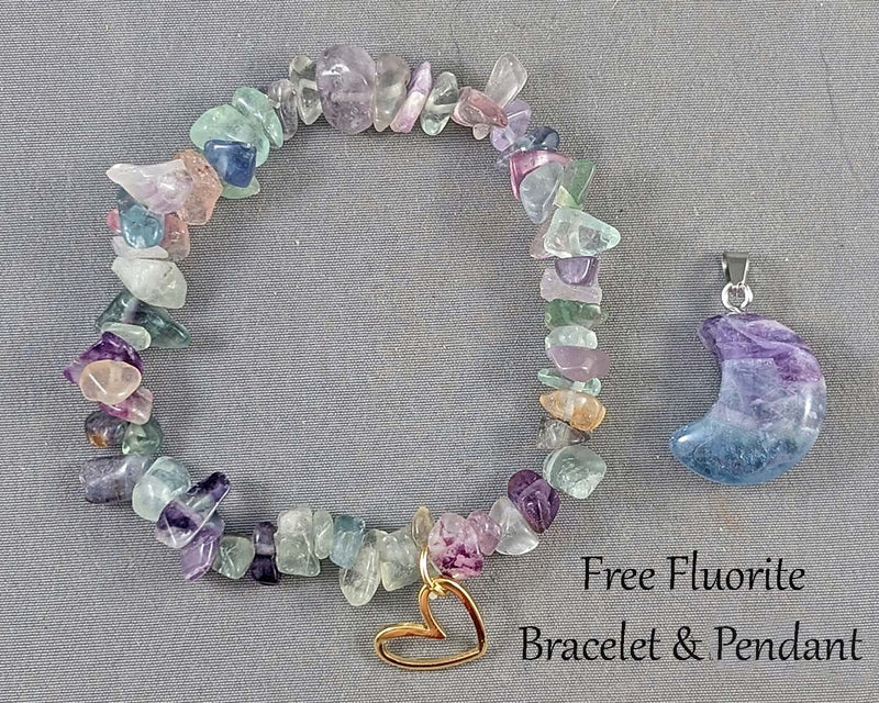 FREE Rainbow Fluorite Bracelet & Pendant Set with Purchase!