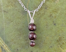 Garnet Gemstone Necklace (Sterling Silver) 1pc
