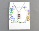 Garnet Gemstone Necklace (Sterling Silver) 1pc