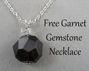 Free Garnet Gemstone Necklace with $60 Purchase!